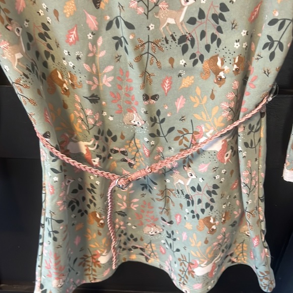 Sprill fall top or dress aqua green with unicorns and other animals on it - Picture 4 of 5